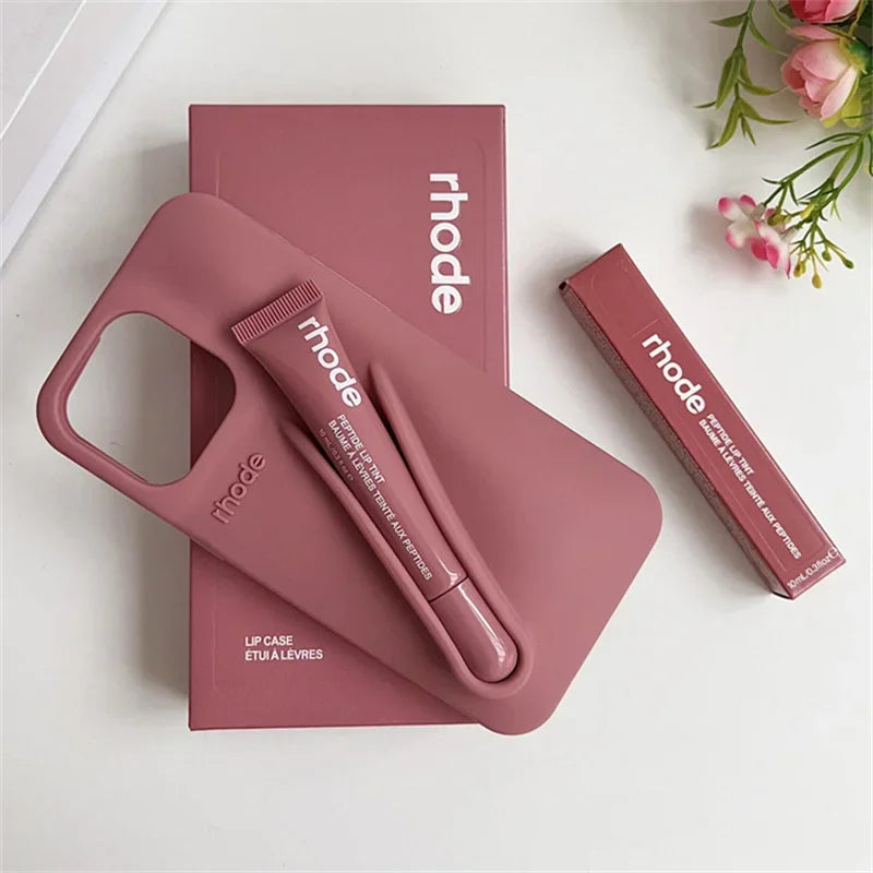 NEW Autumn Edition Rhode Lipstick Soft Phone Case For iPhone 12 11 13 14 16 15 Pro Max Plus Silicone With Box And Lipstick Cover