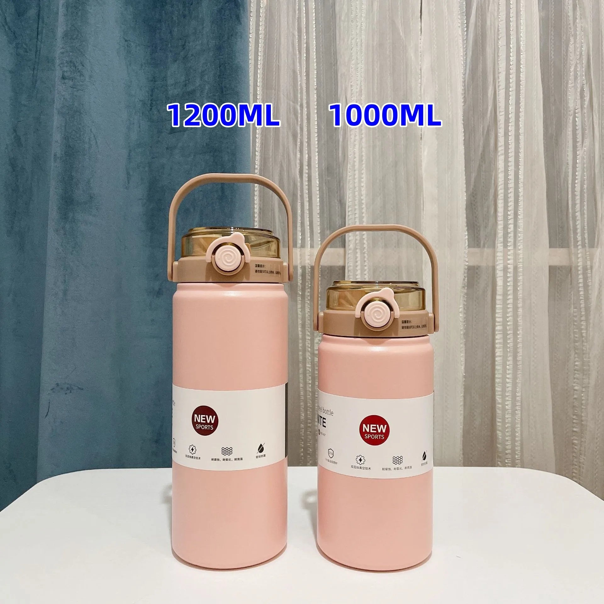 1L/1.2L Thermo Bottle Stainless Steel Large Capacity Vacuum Flask With –  Nuvéra