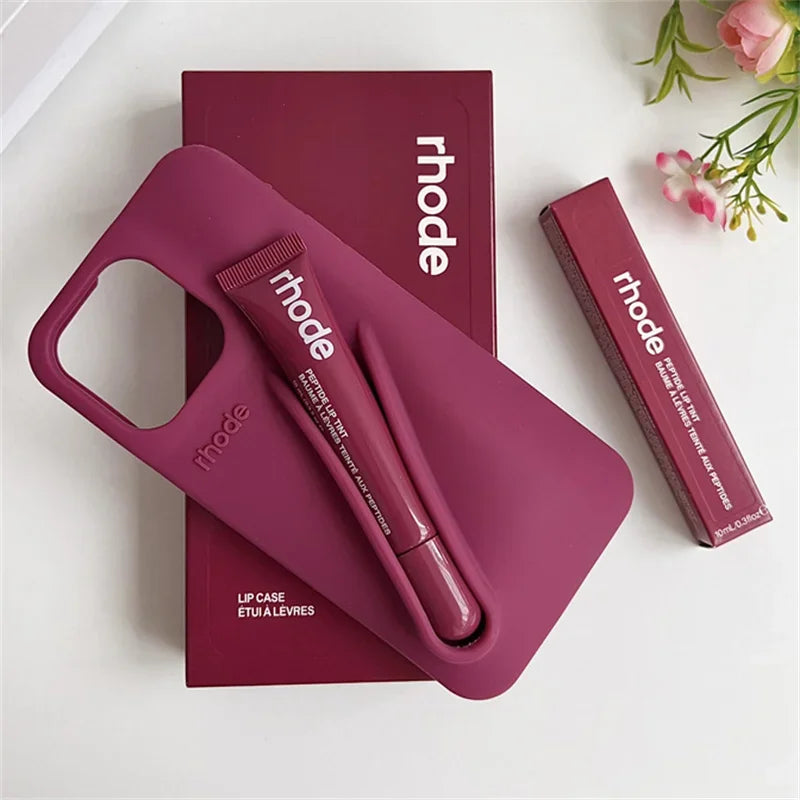 NEW Autumn Edition Rhode Lipstick Soft Phone Case For iPhone 12 11 13 14 16 15 Pro Max Plus Silicone With Box And Lipstick Cover